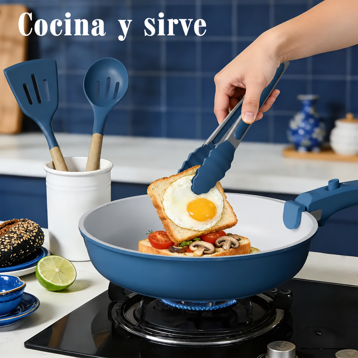 Juego de Ollas Umite Chef de 21 Piezas con Revestimiento Cerámico y Mangos Desmontables