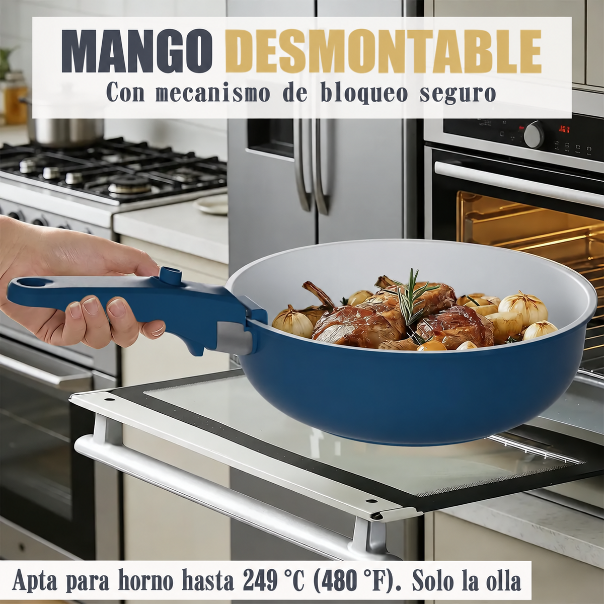 Mango desmontable del juego de ollas Umite Chef